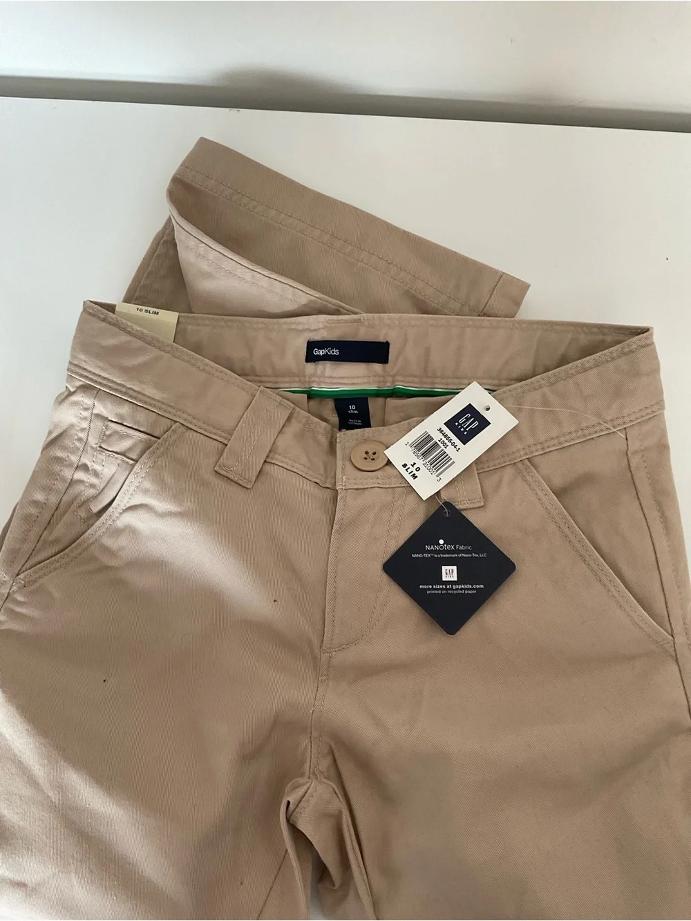 GAP Shield Kids Khaki Pants Size 10 Slim